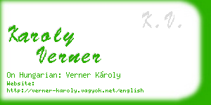 karoly verner business card